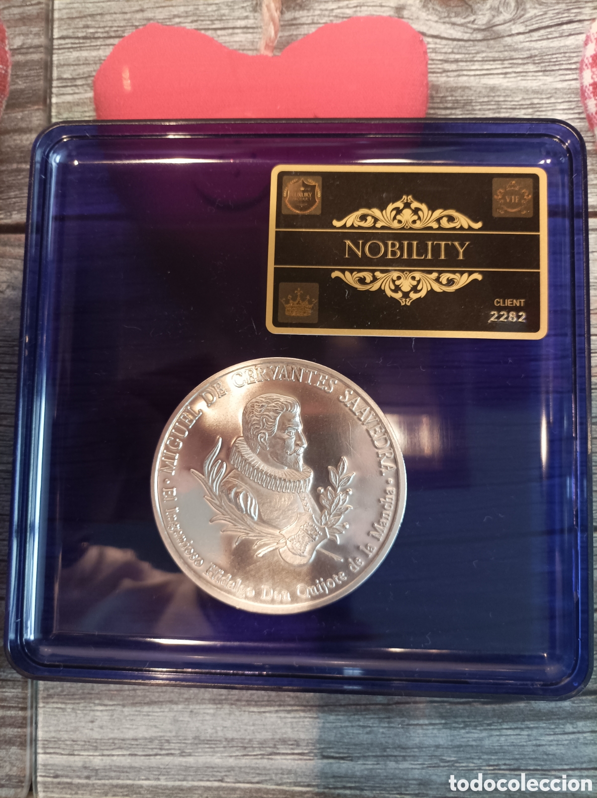 Joyeria: Moneda de plata Miguel de Cervantes Saavedra,255gr. - Foto 1