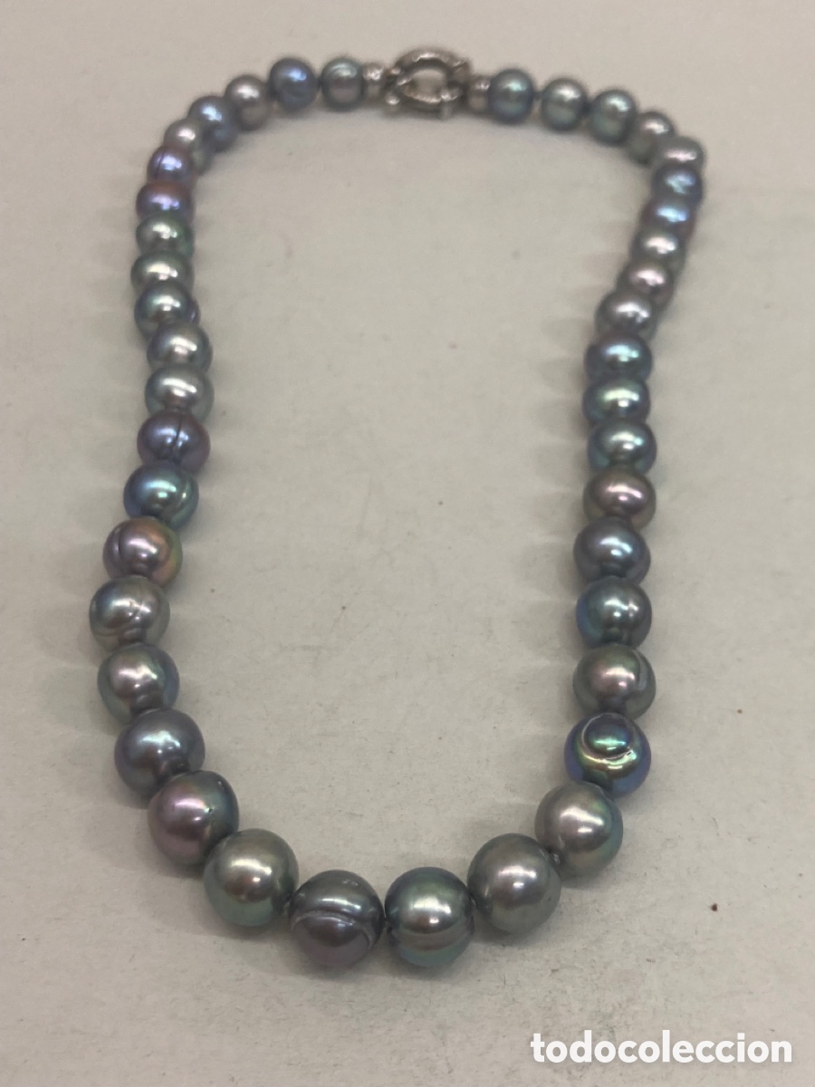 Joyeria: Collar perlas grises y plata /Coll03 - Foto 1
