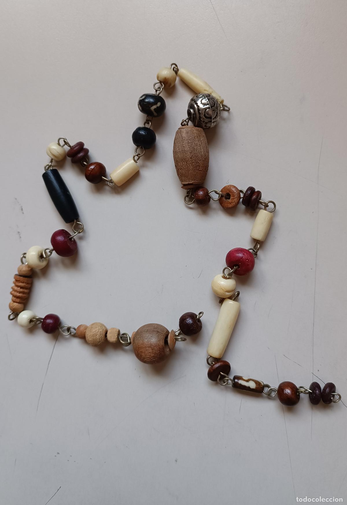 Joyeria: Antiguo collar de hueso y marfil - Foto 1