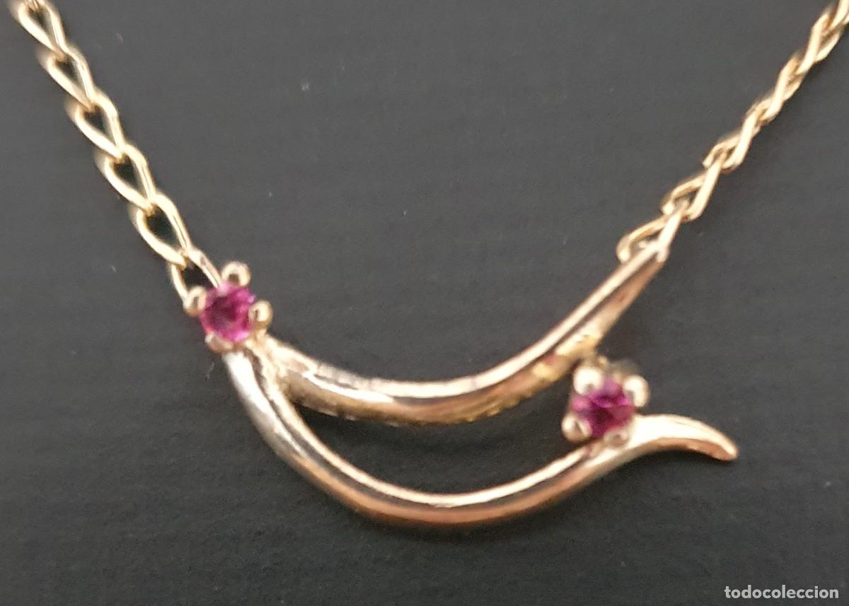 Joyeria: gargantilla chapada en oro 18 k con rubis - Foto 1