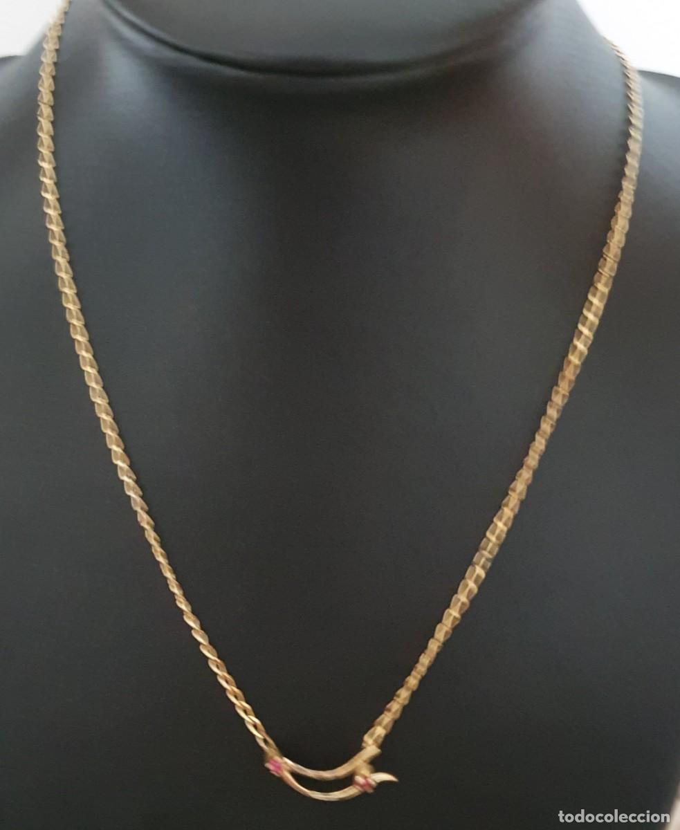 Joyeria: gargantilla chapada en oro 18 k con rubis - Foto 2
