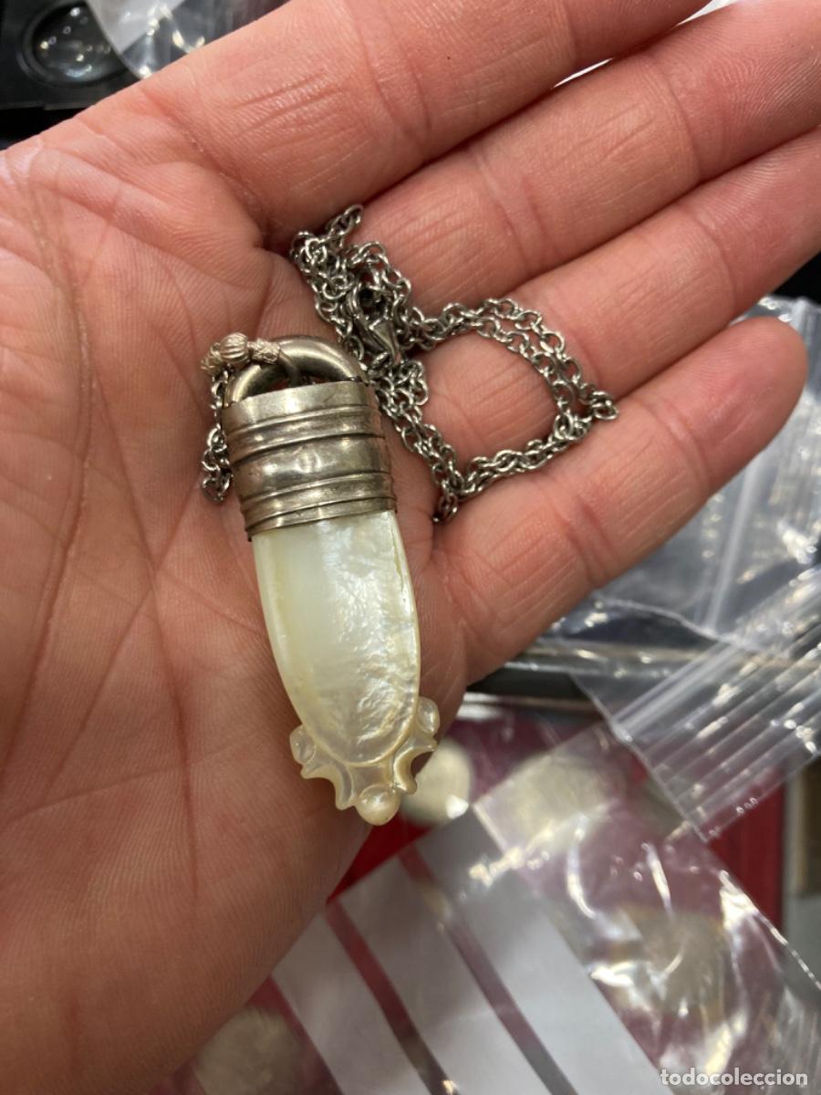 Joyeria: Bonito colgante y cadena, n&aacute;car y plata - Foto 1