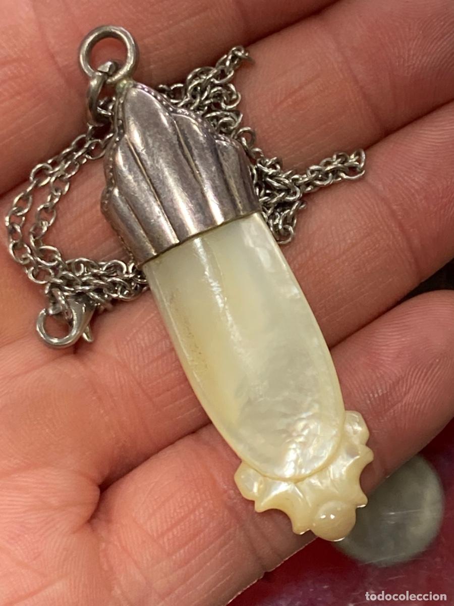 Joyeria: Bonito colgante y cadena, n&aacute;car y plata - Foto 4