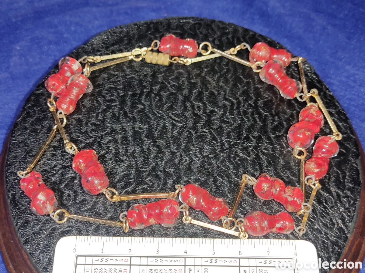 Joyeria: Collar largo de cristal de Murano, vintage. - Foto 2