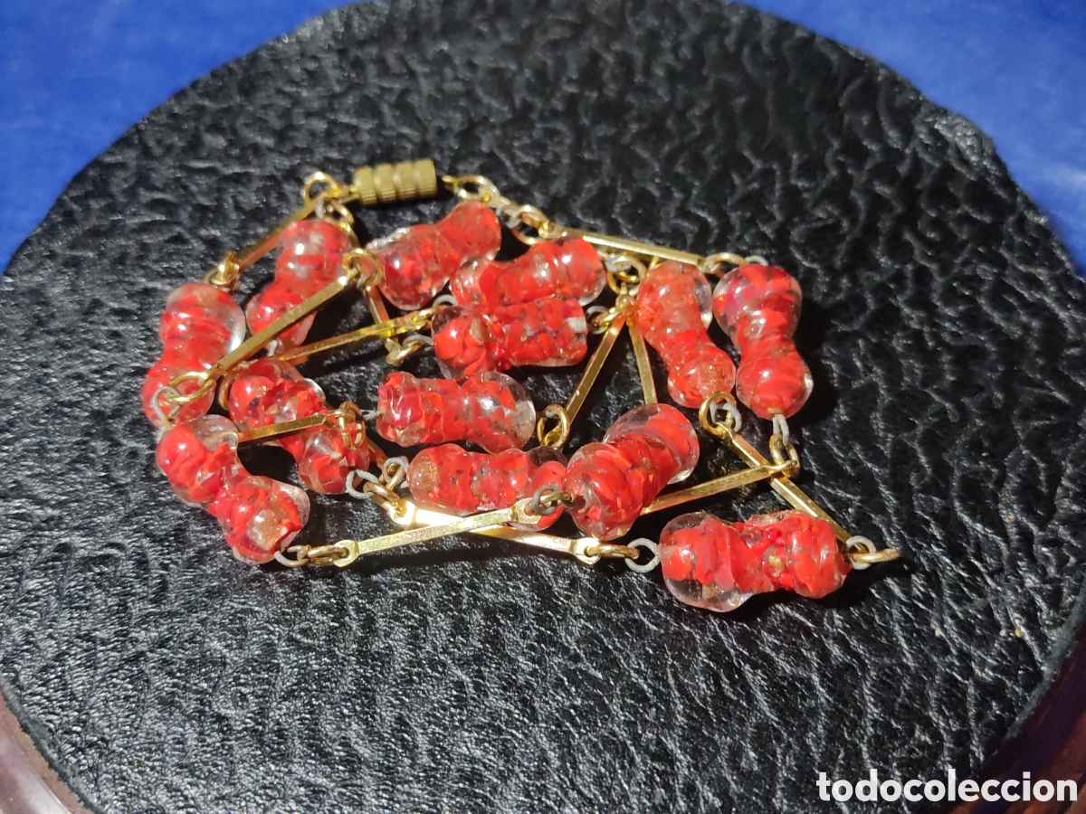 Joyeria: Collar largo de cristal de Murano, vintage. - Foto 5