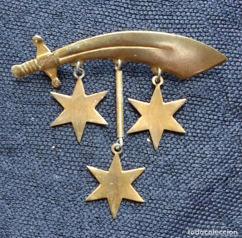 Joyeria: Vintage broche con espada y estrellas oriental - Foto 1