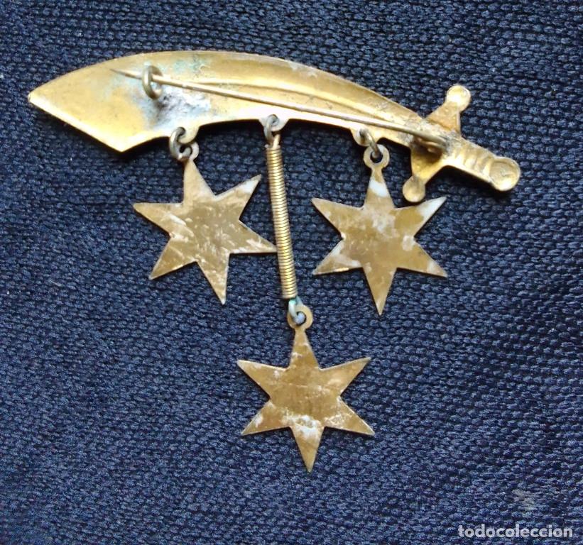 Joyeria: Vintage broche con espada y estrellas oriental - Foto 2