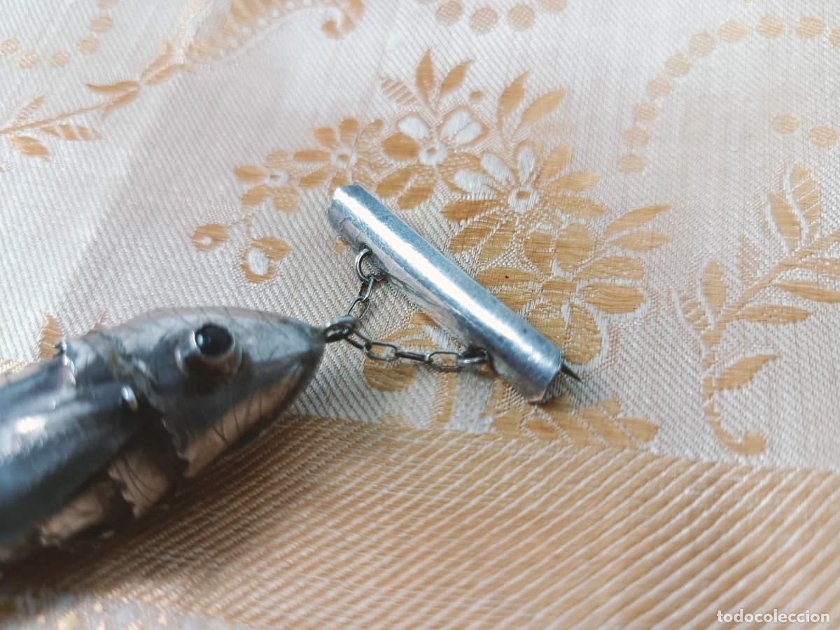 Joyeria: ANTIGUO AMULETO PROTECTOR: PEZ DE PLATA - Foto 3