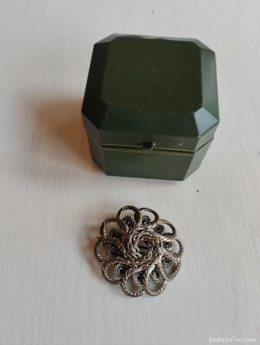 Joyeria: Antiguo broche de filigrana en forma de flor - Foto 13