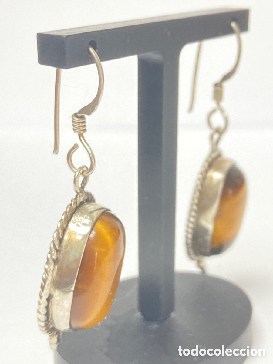 Joyeria: Pendientes de plata u ojo de tigre / P15 - Foto 2