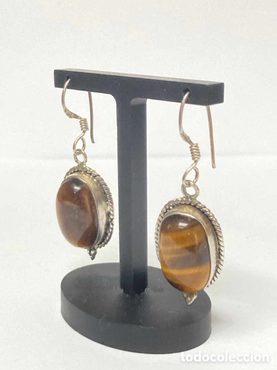 Joyeria: Pendientes de plata u ojo de tigre / P15 - Foto 3