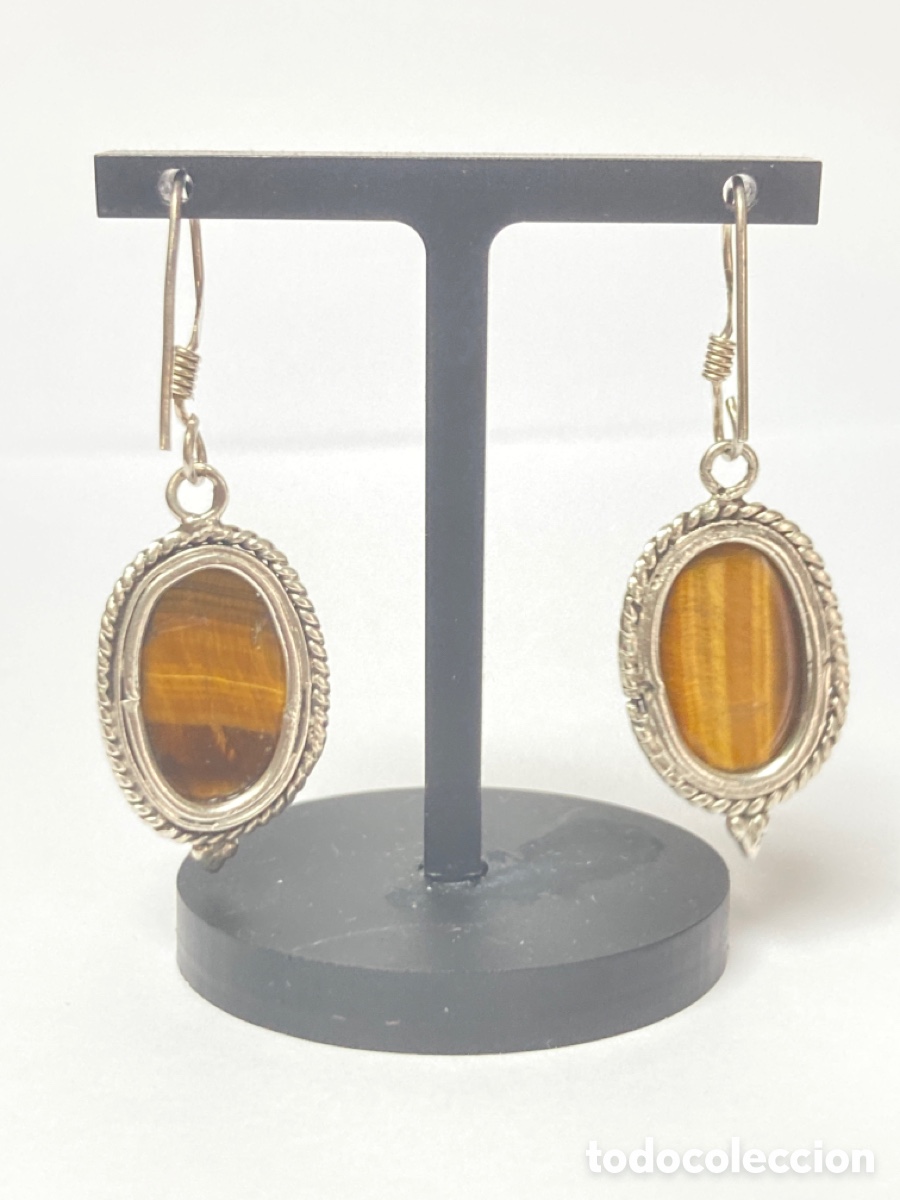Joyeria: Pendientes de plata u ojo de tigre / P15 - Foto 4