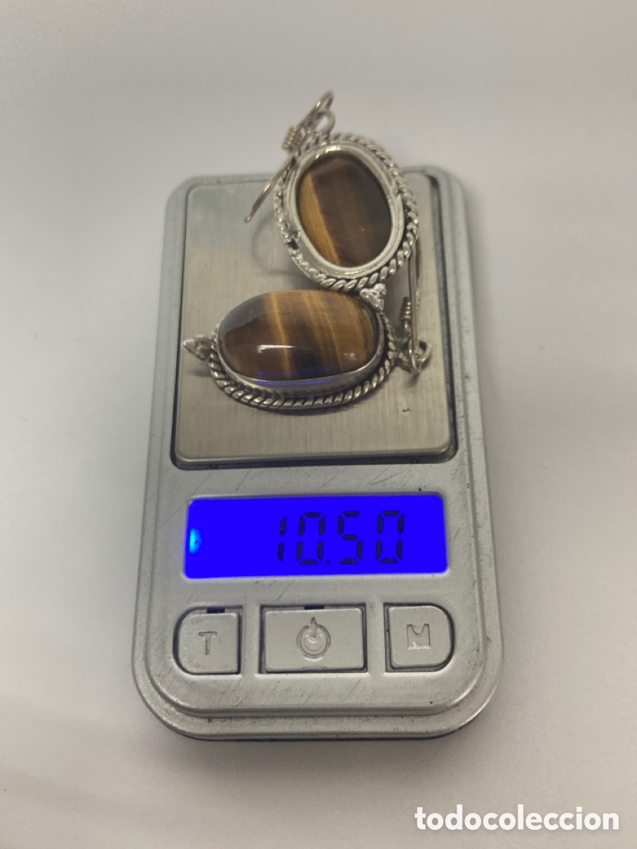Joyeria: Pendientes de plata u ojo de tigre / P15 - Foto 5