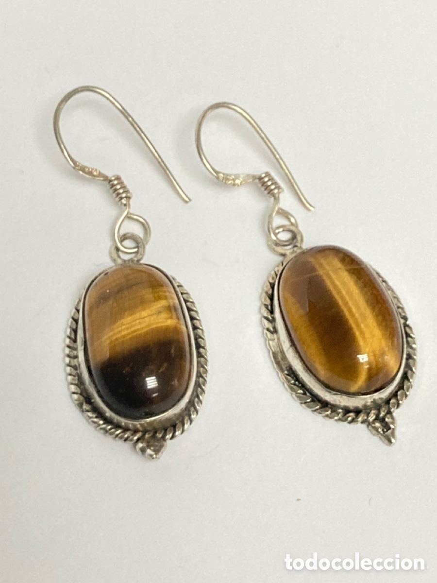 Joyeria: Pendientes de plata u ojo de tigre / P15 - Foto 6