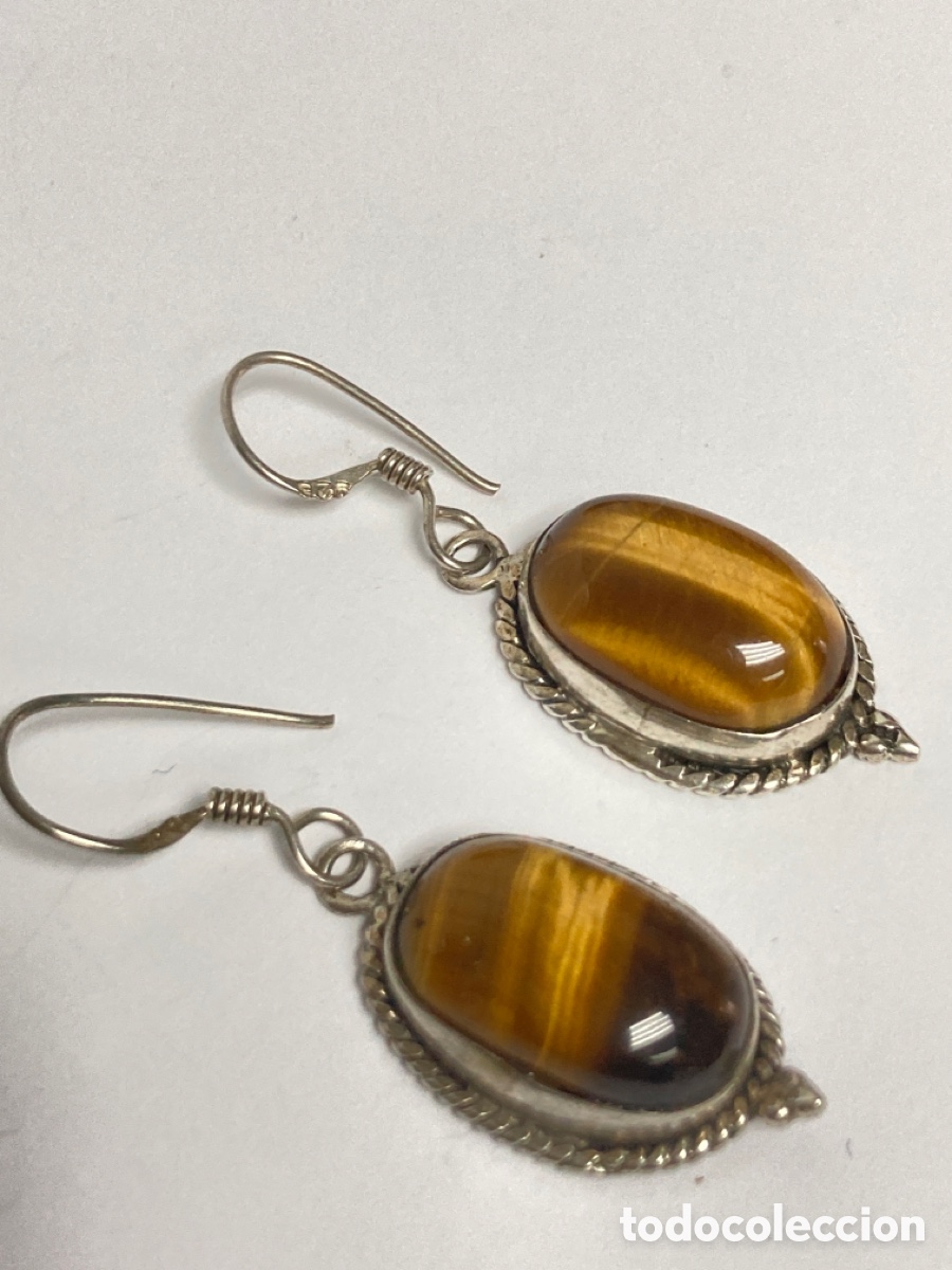 Joyeria: Pendientes de plata u ojo de tigre / P15 - Foto 7