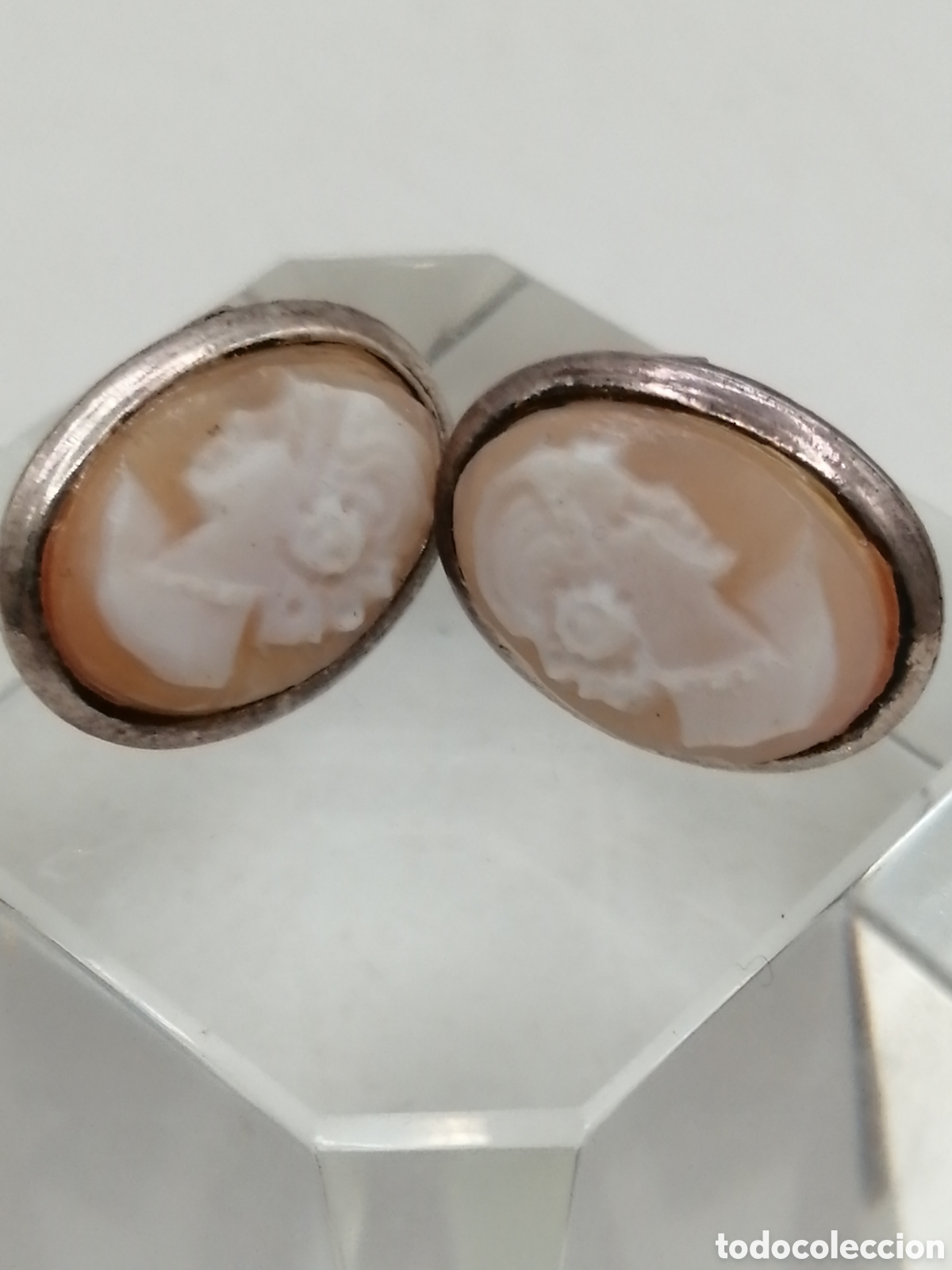 Joyeria: Pendientes plata y camafeo concha marina - Foto 3