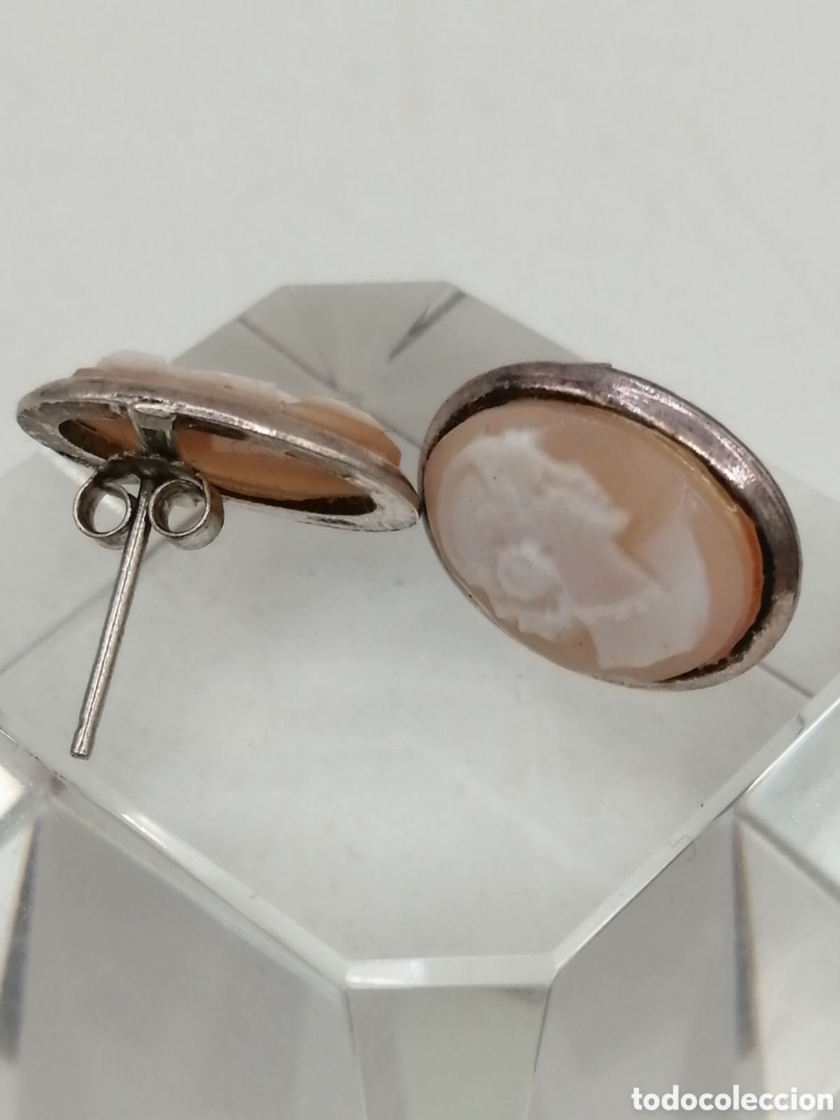 Joyeria: Pendientes plata y camafeo concha marina - Foto 4