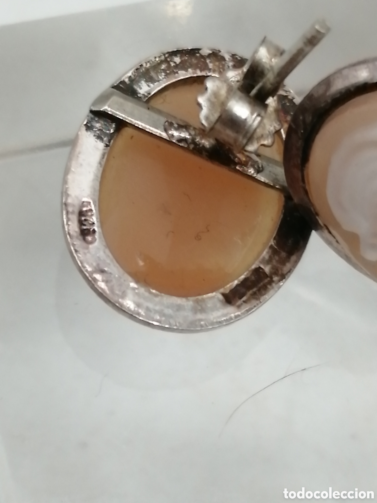 Joyeria: Pendientes plata y camafeo concha marina - Foto 6