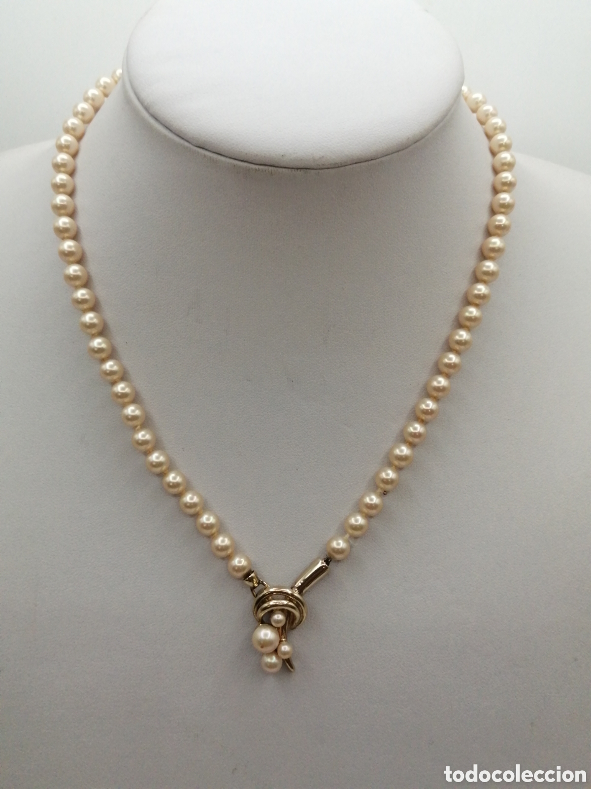 Joyeria: Collar plata chapada oro y perlas cultivadas - Foto 2