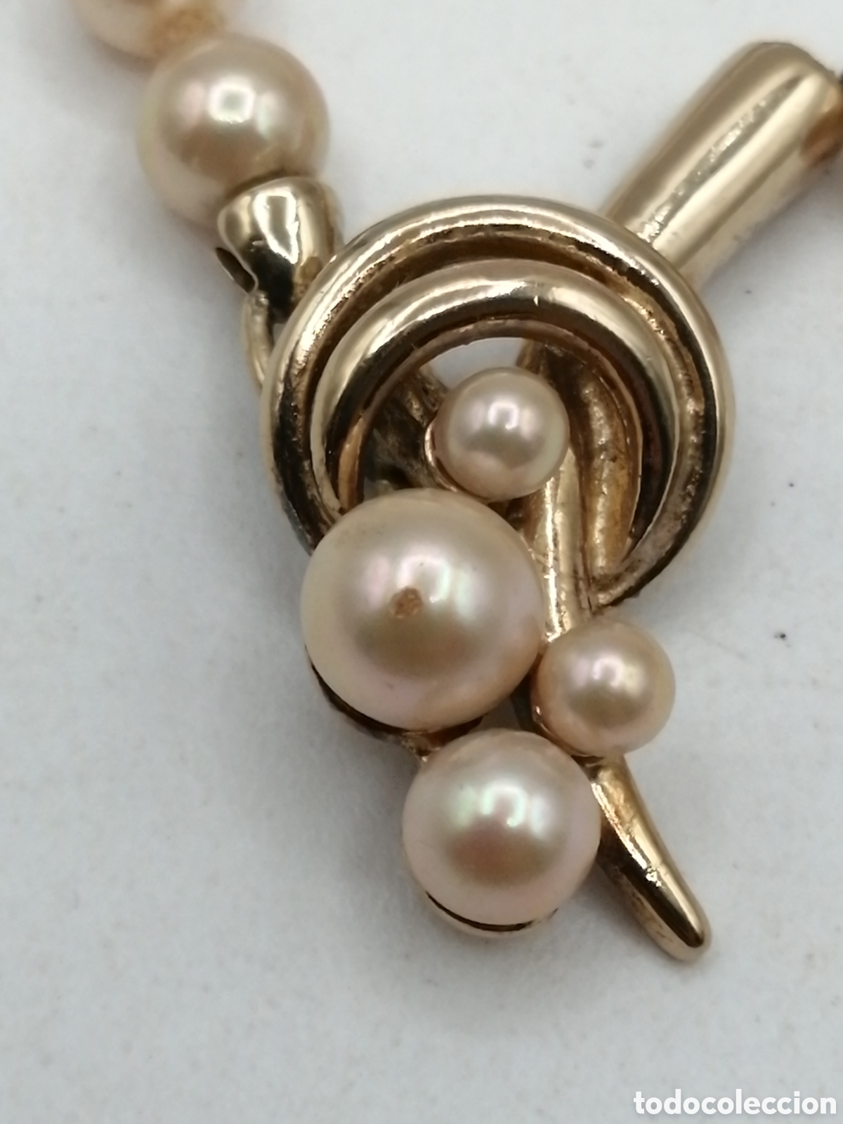 Joyeria: Collar plata chapada oro y perlas cultivadas - Foto 6