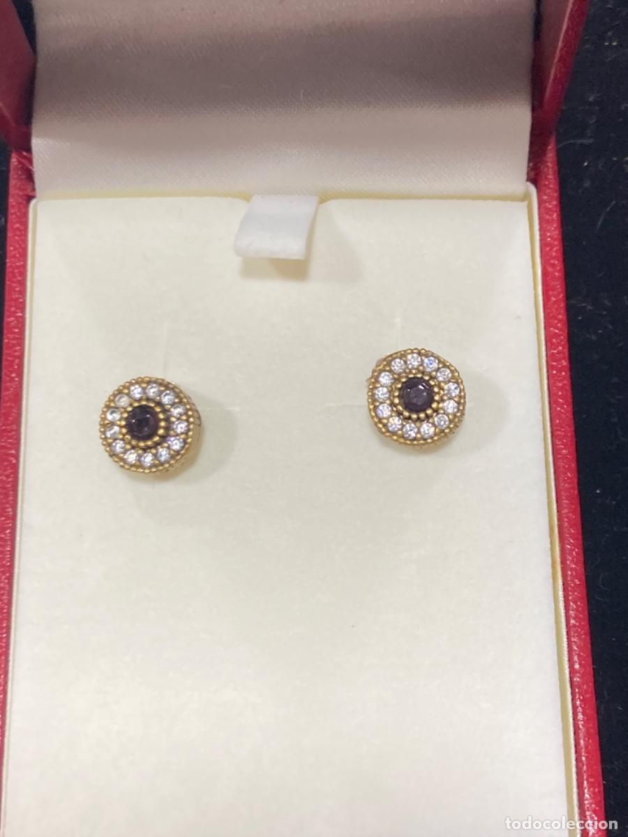 Gioielleria: Bonitos pendientes antiguos, plata dorada y pedrer&iacute;a