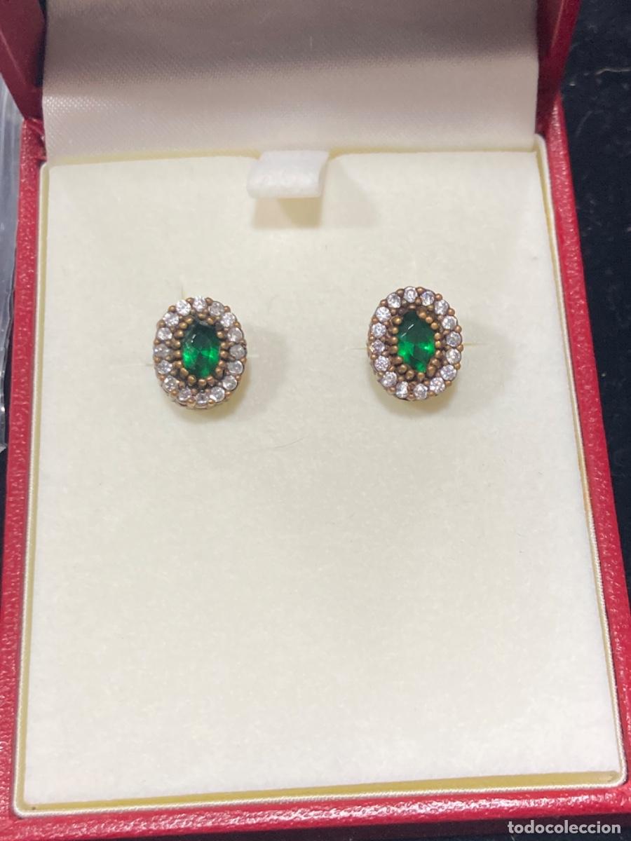 Gioielleria: Bonitos pendientes antiguos, plata dorada y pedrer&iacute;a