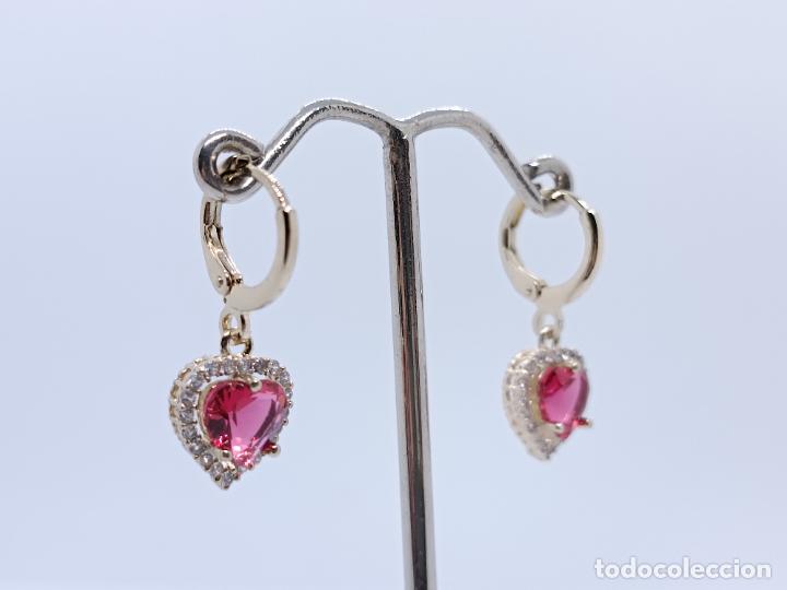 Joyeria: Bonitos pendientes de lujo con rub&iacute;s creados y tallados en forma de coraz&oacute;n - Foto 2