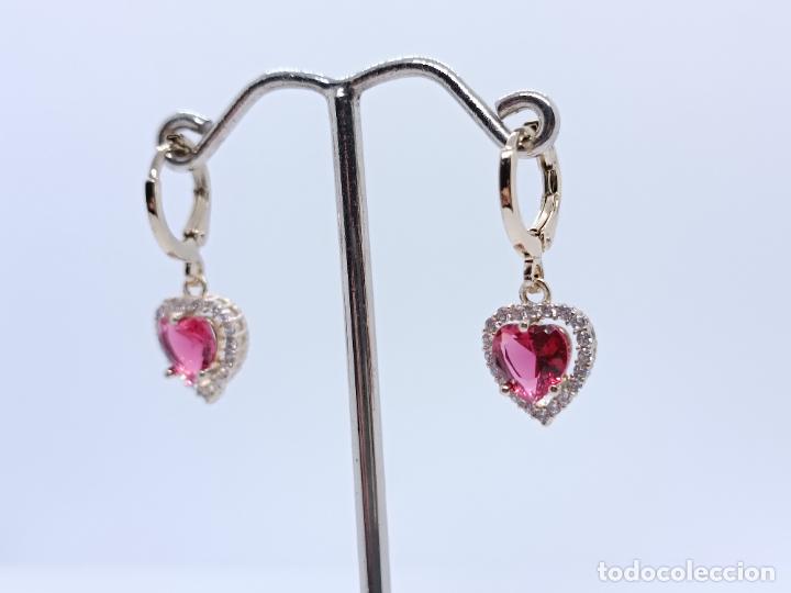 Joyeria: Bonitos pendientes de lujo con rub&iacute;s creados y tallados en forma de coraz&oacute;n - Foto 3