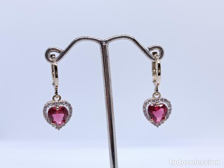 Joyeria: Bonitos pendientes de lujo con rub&iacute;s creados y tallados en forma de coraz&oacute;n - Foto 4