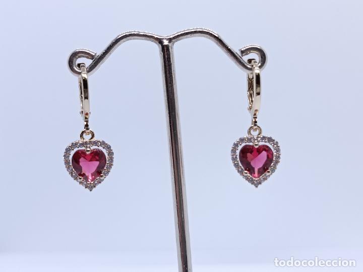 Joyeria: Bonitos pendientes de lujo con rub&iacute;s creados y tallados en forma de coraz&oacute;n - Foto 1
