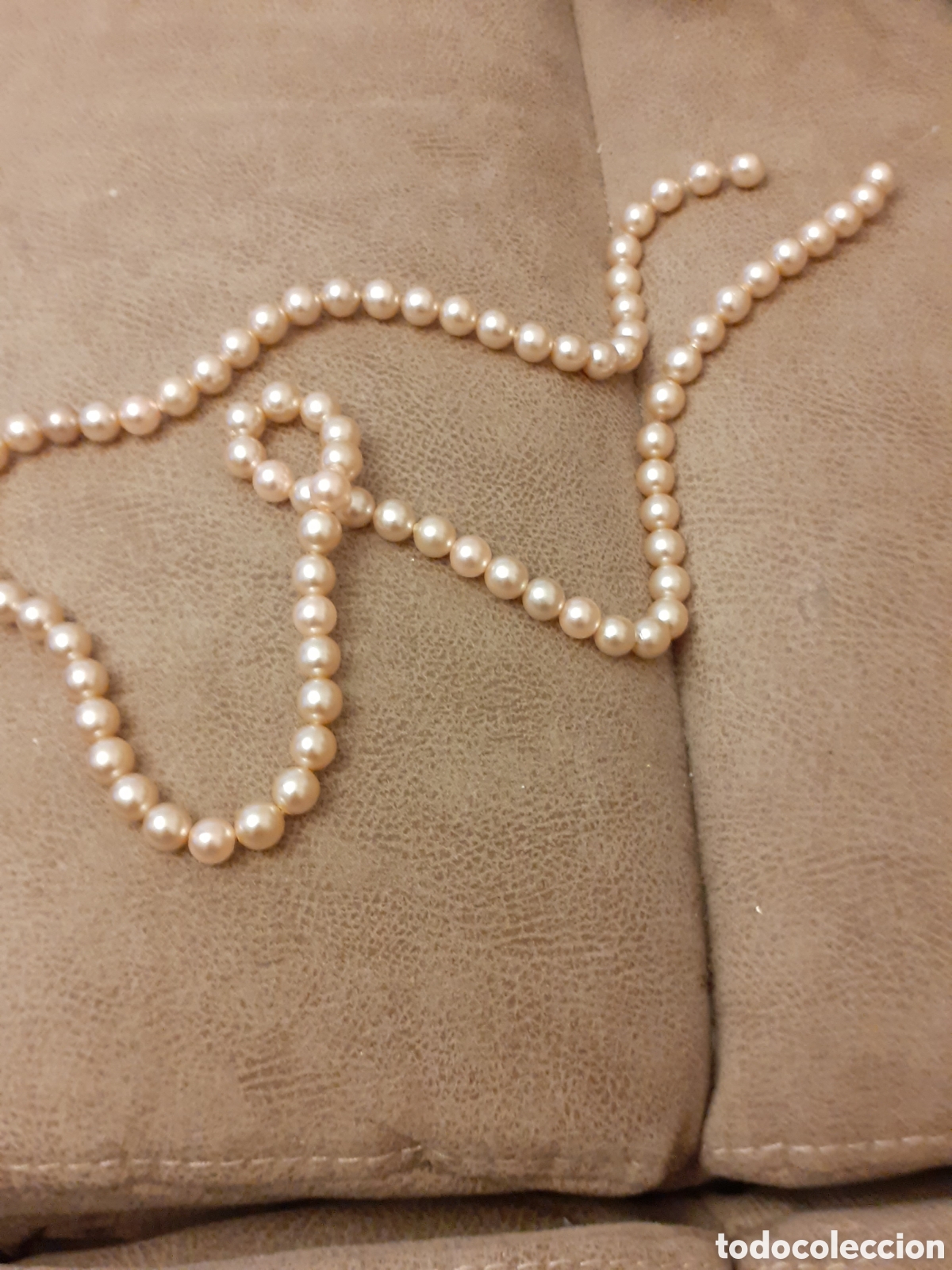 Joyeria: Antiguo collar de perlas de 80 cent de largo . - Foto 1