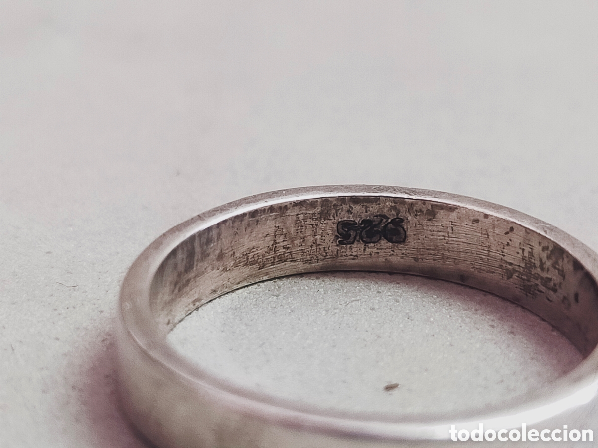 Joyeria: ANILLO O SORTIJA DE PLATA PUNZONADA. - Foto 5