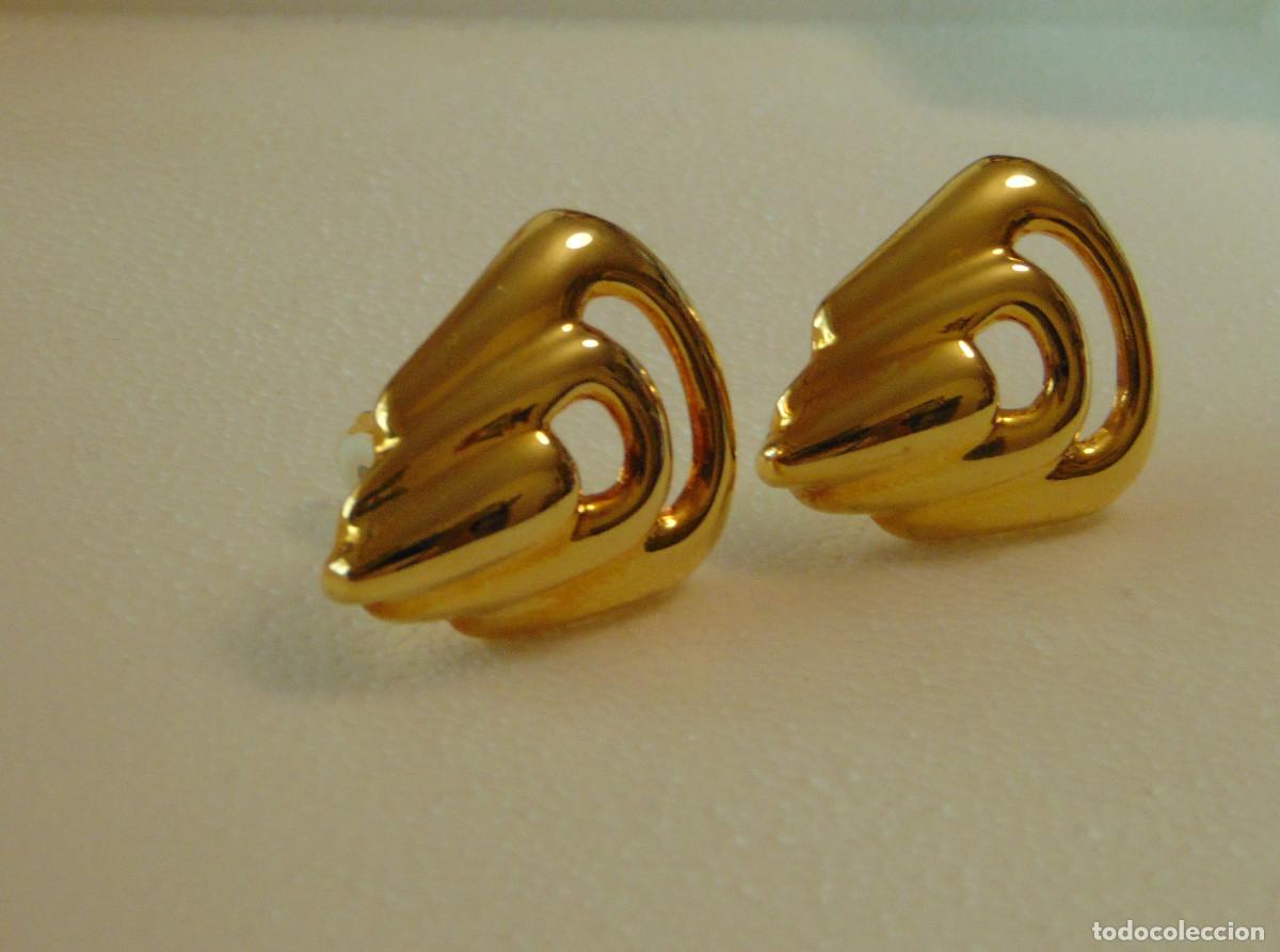 Joyeria: PENDIENTES VINTAGE A&Ntilde;OS 80 - IMPECABLES - GRANDES - MAGN&Iacute;FICO ESTADO - BA&Ntilde;O ORO - FIRMADOS DOIRA