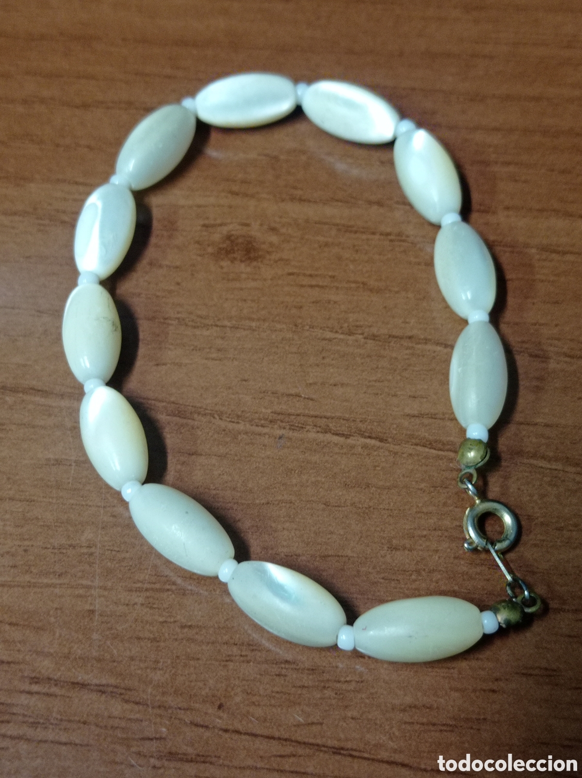 Joyeria: Antigua pulsera de nacar o madreperla - Foto 3