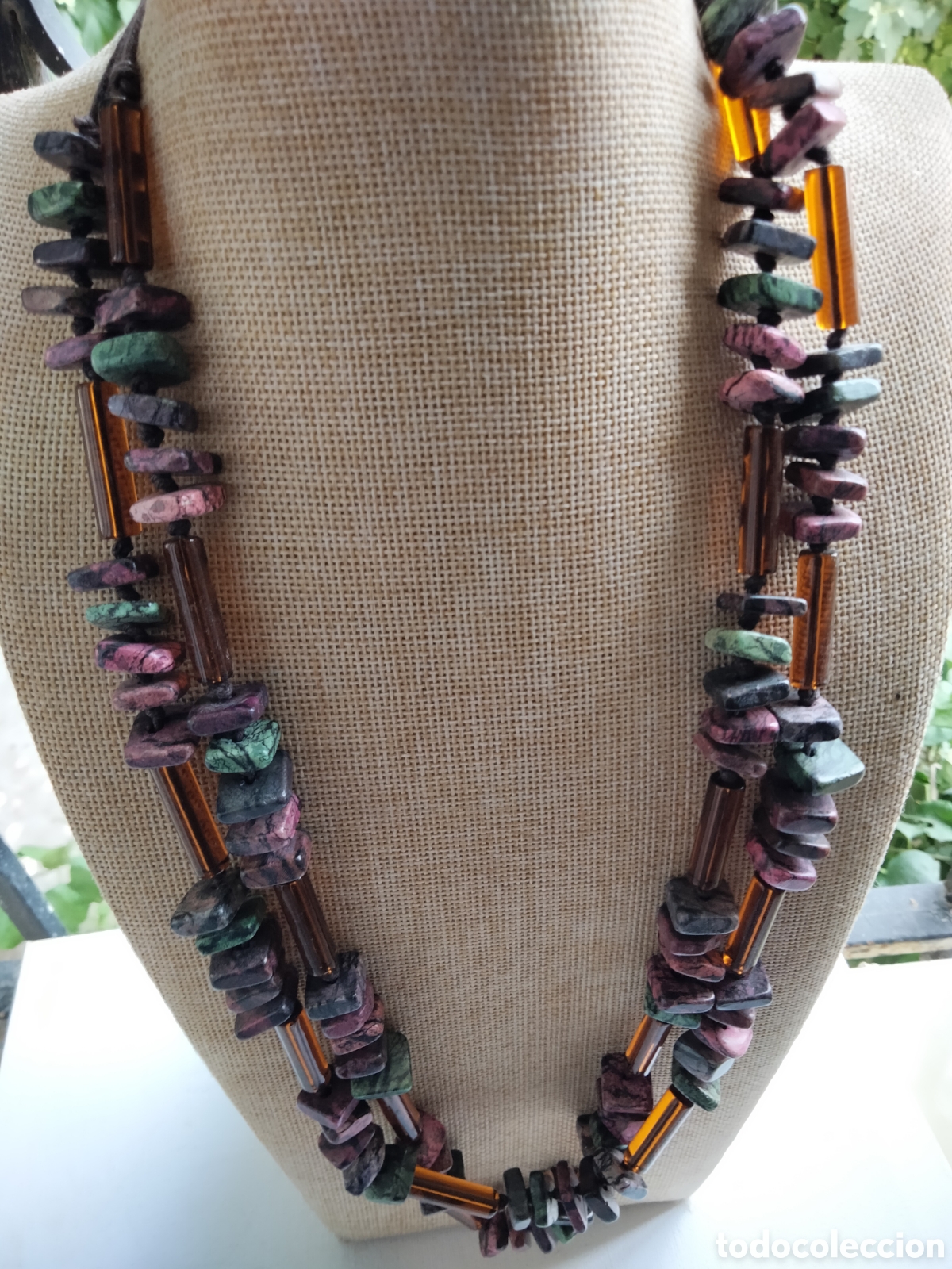 Joyeria: Collar vintage de zoisita - Foto 1