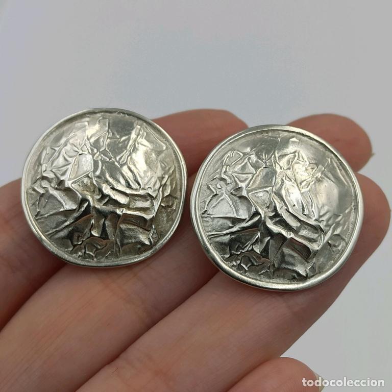 Schmuck: Pendientes Vintage 925 Silver Earrings Clip On Style European Women's Jewelry Retro 17 gr