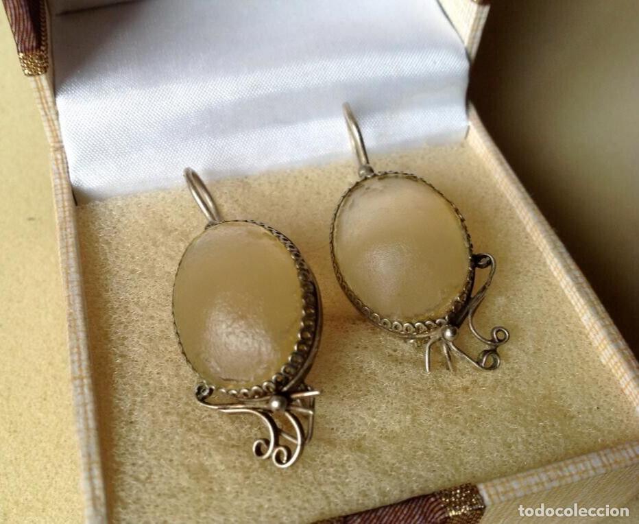 Schmuck: Pendientes Joyer&iacute;a Large Stylish Vintage Earrings Cupronickel Decoration Art Women's Jewelry Rare