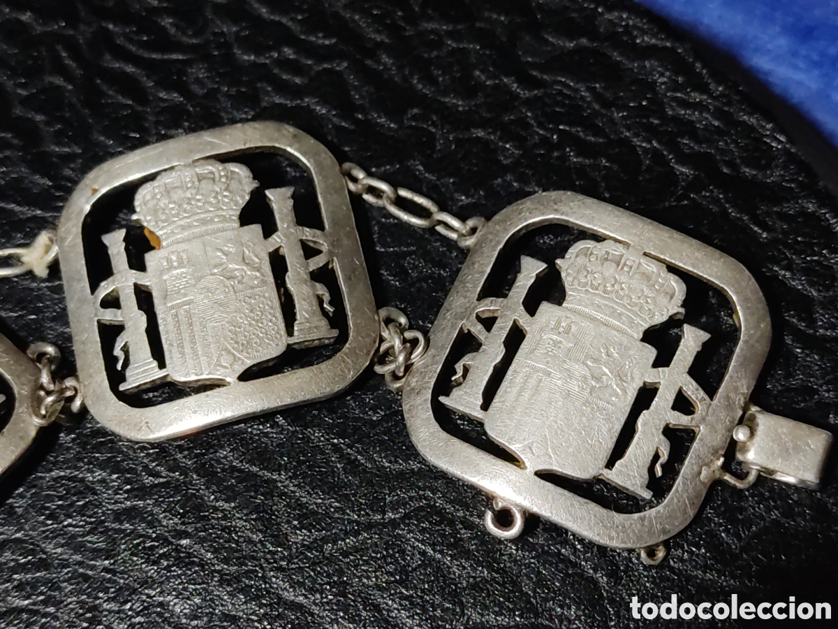 Joyeria: Robusta pulsera de plata,escudo de Espa&ntilde;a. - Foto 3