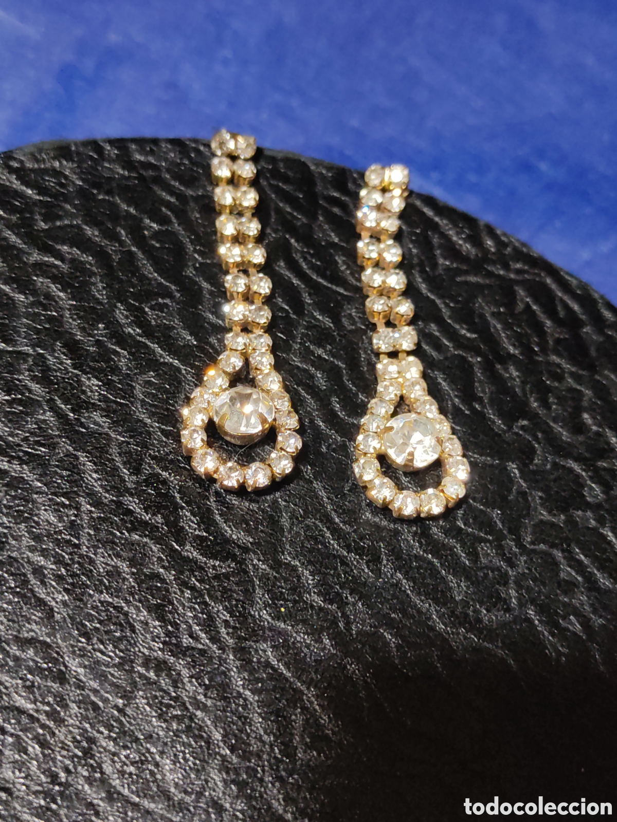 Joyeria: Pendientes largos con cristales o circonitas. - Foto 2