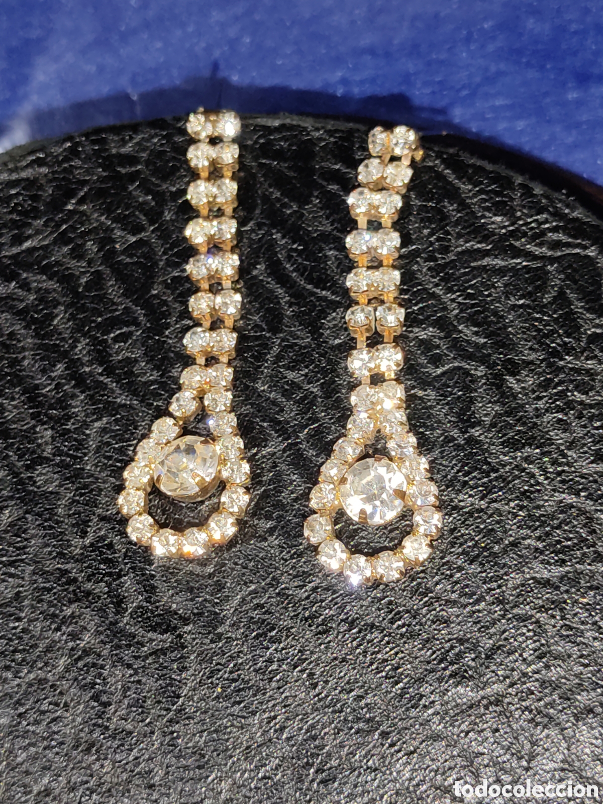 Joyeria: Pendientes largos con cristales o circonitas. - Foto 1