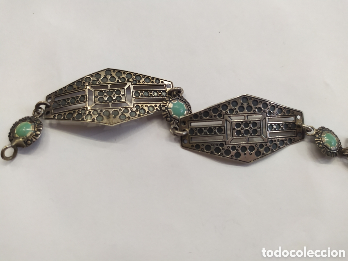 Joyeria: Original pulsera de plata vintage. Formas geom&eacute;tricas. - Foto 1