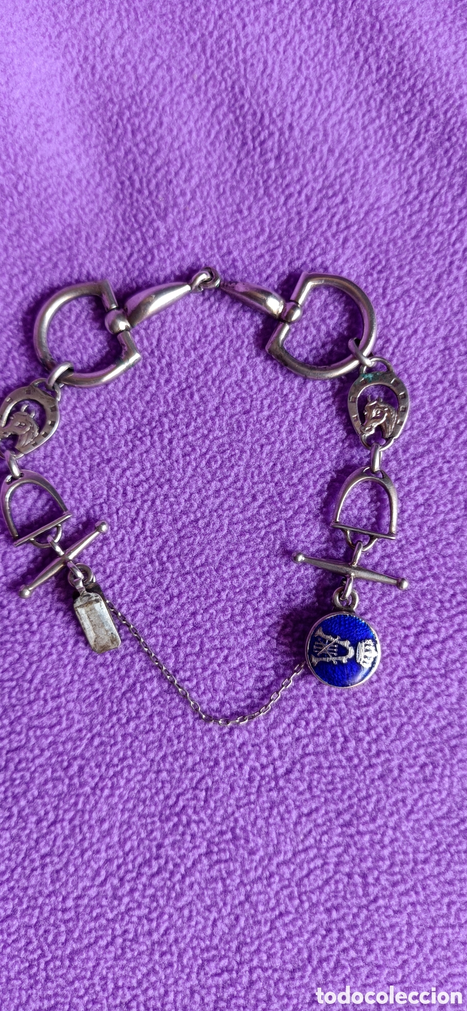 Joyeria: Pulsera de plata y esmalte Alfonso xlll - Foto 3
