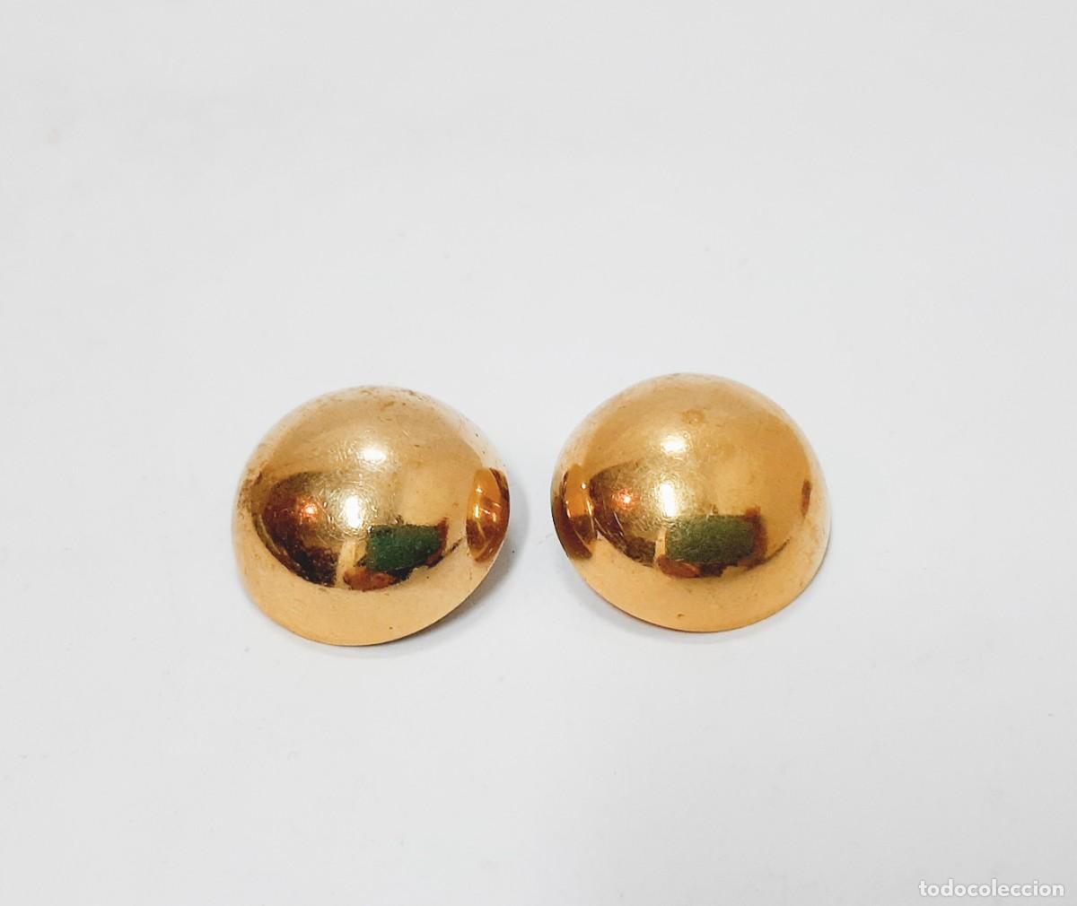 Schmuck: Aretes de Clip Redondo Chapado en Oro Vintage(2.3)