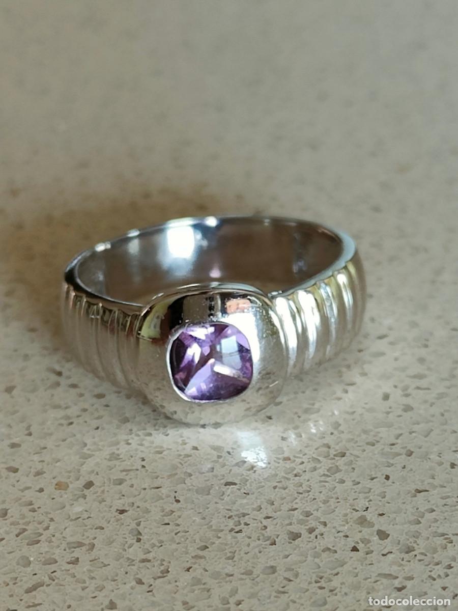 Joyeria: ANILLO ORO BLANCO 18K Y AMATISTA - Foto 1