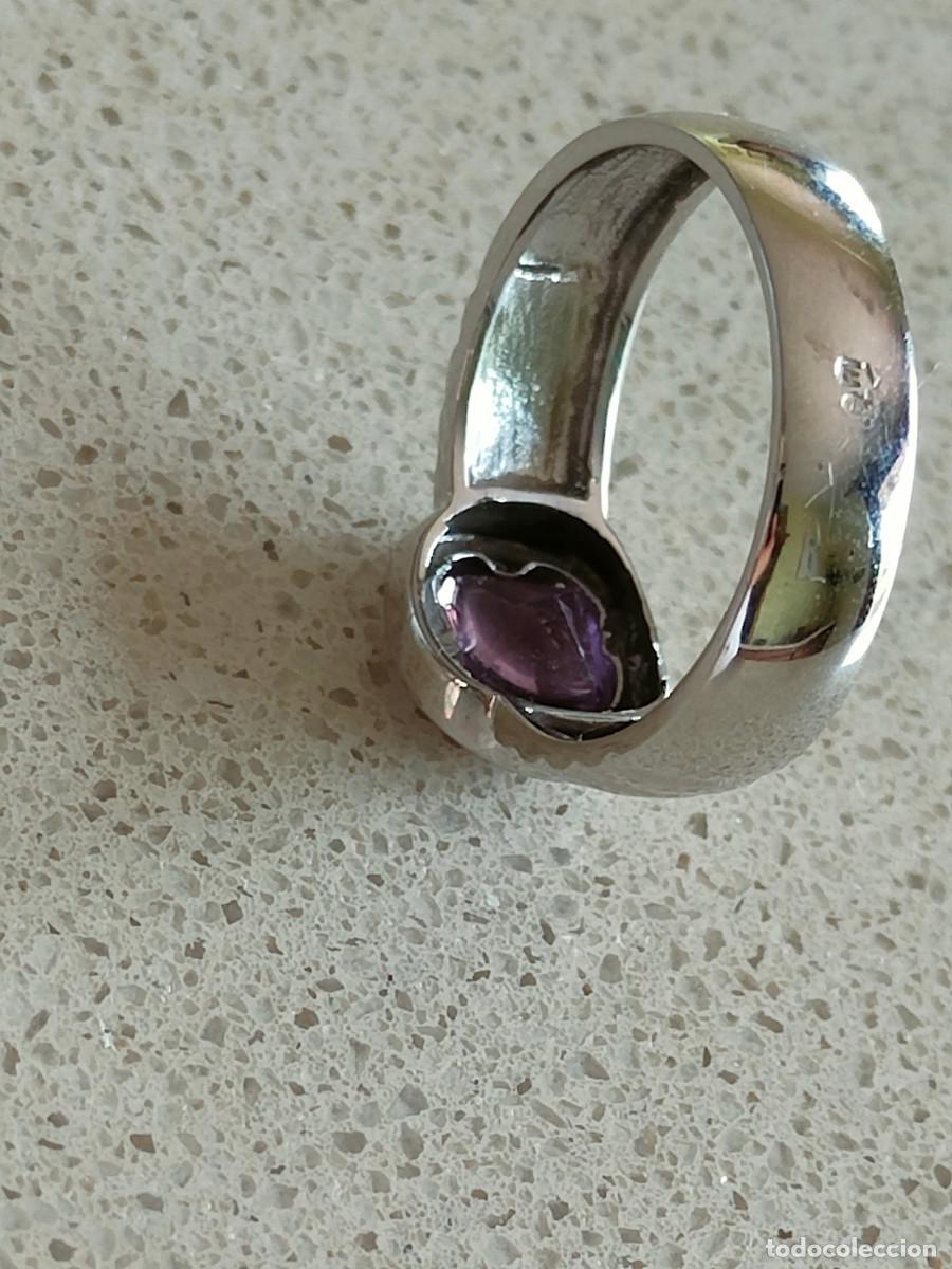 Joyeria: ANILLO ORO BLANCO 18K Y AMATISTA - Foto 3