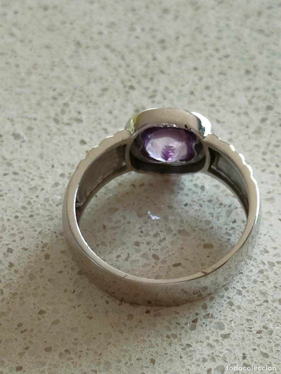 Joyeria: ANILLO ORO BLANCO 18K Y AMATISTA - Foto 4