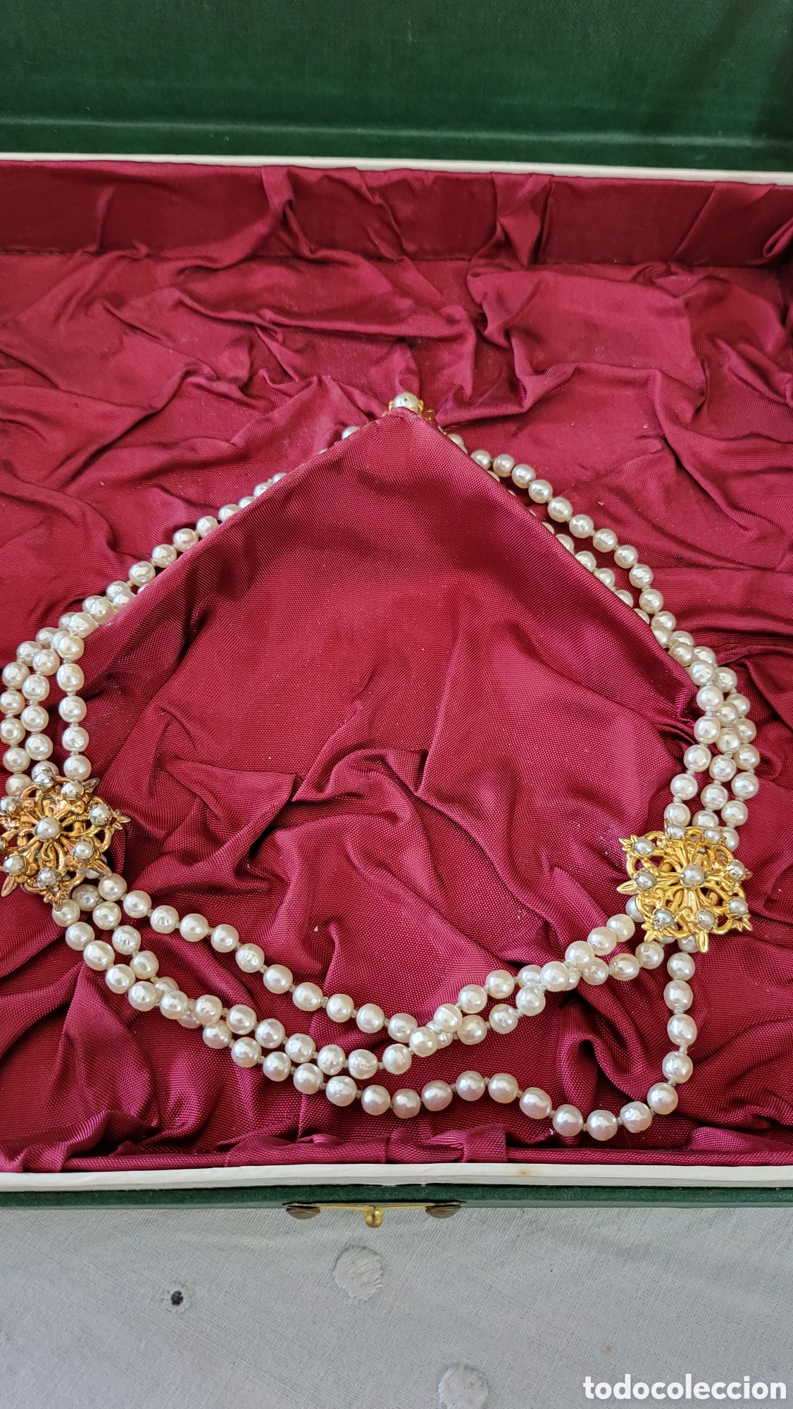 Joyeria: ANTIGUO COLLAR DE PERLAS Y FILIGRANA DORADA - Foto 7