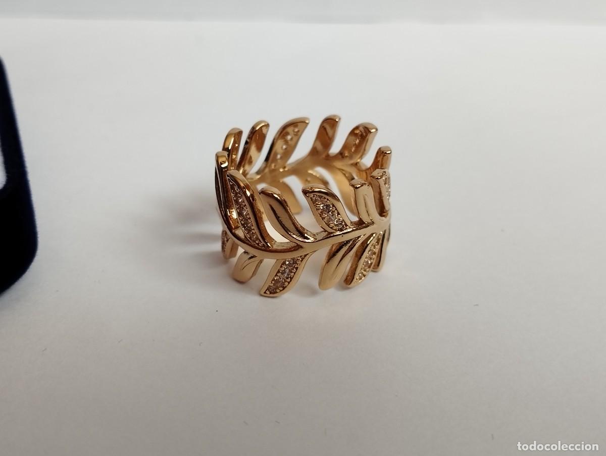 Joyeria: Anillo ba&ntilde;o de oro 18k con cristales - Foto 3