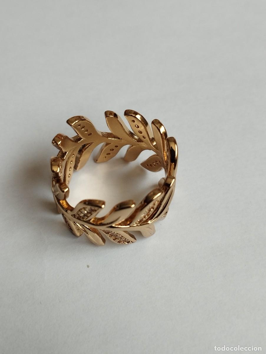 Joyeria: Anillo ba&ntilde;o de oro 18k con cristales - Foto 5