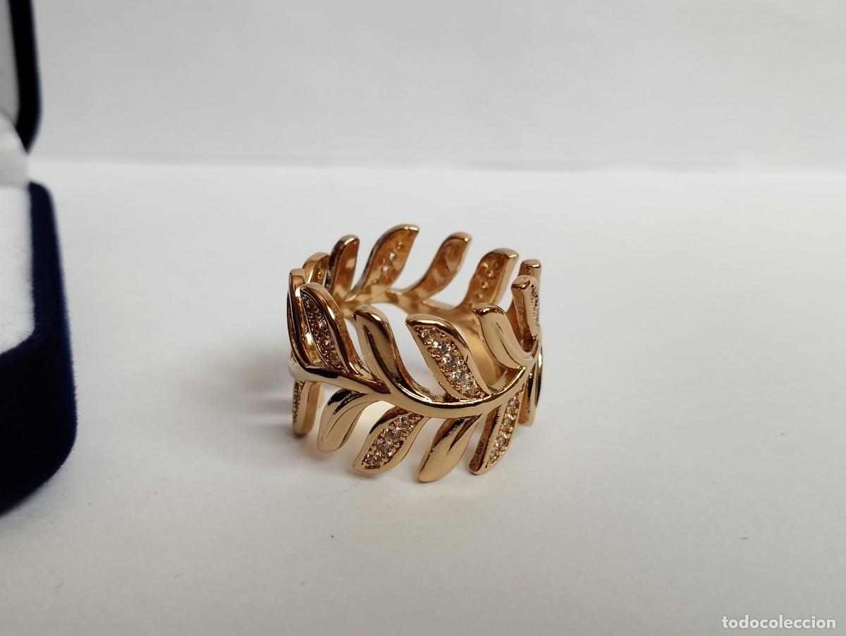 Joyeria: Anillo ba&ntilde;o de oro 18k con cristales - Foto 1